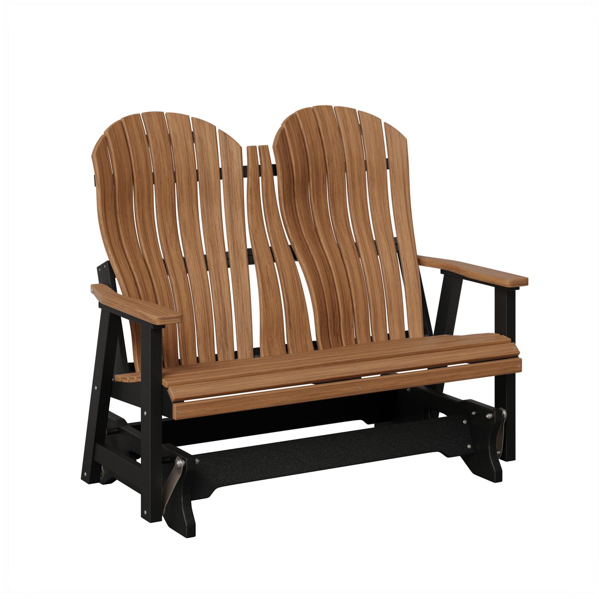 Berlin Gardens Contour Double Glider in Antique Mahogany / Black
