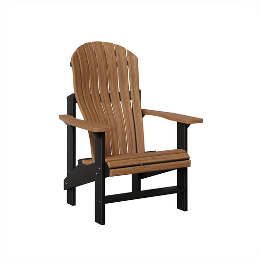 Berlin Gardens Contour Upright Adirondack Chair in Antique Mahogany / Black