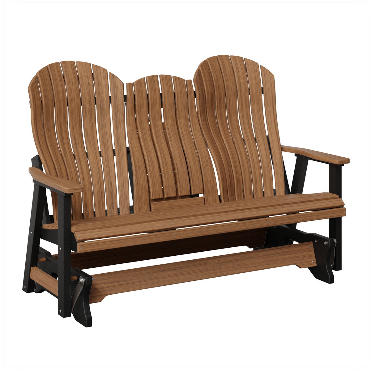 Berlin Gardens Contour 3 Seat Glider in Antique Mahogany / Black