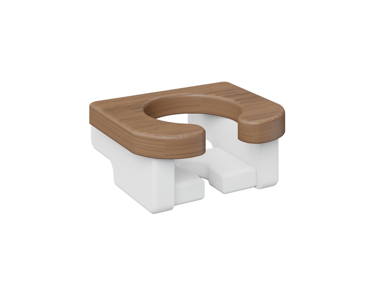 Berlin Gardens Poly Cup Holder in Antique Mahogany / White