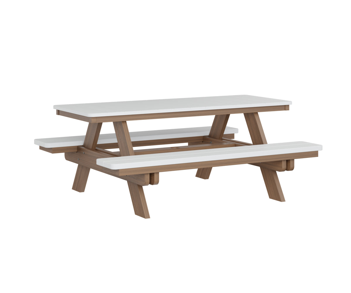 Berlin Gardens Rectangular Picnic Table lifestyle 1