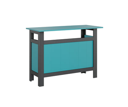 Berlin Gardens Outdoor Bar in Aruba Blue / Black