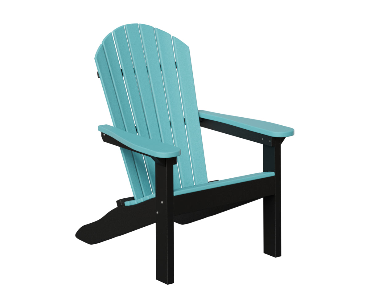 Berlin Gardens Kids Comfo Back Adirondack Chair in Aruba Blue / Black