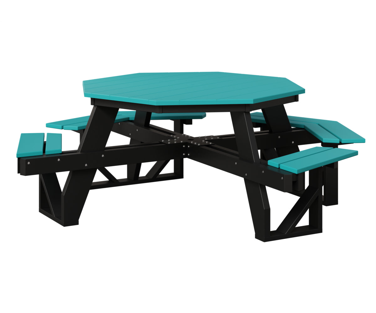 Berlin Gardens ADA-Compliant Octagon Picnic Table in Aruba Blue / Black