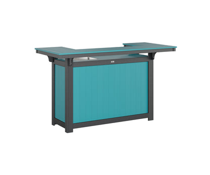 Berlin Gardens Outdoor Island with Ice Bowl in Aruba Blue / Black