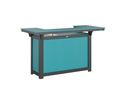 Berlin Gardens Outdoor Island with Ice Bowl in Aruba Blue / Black