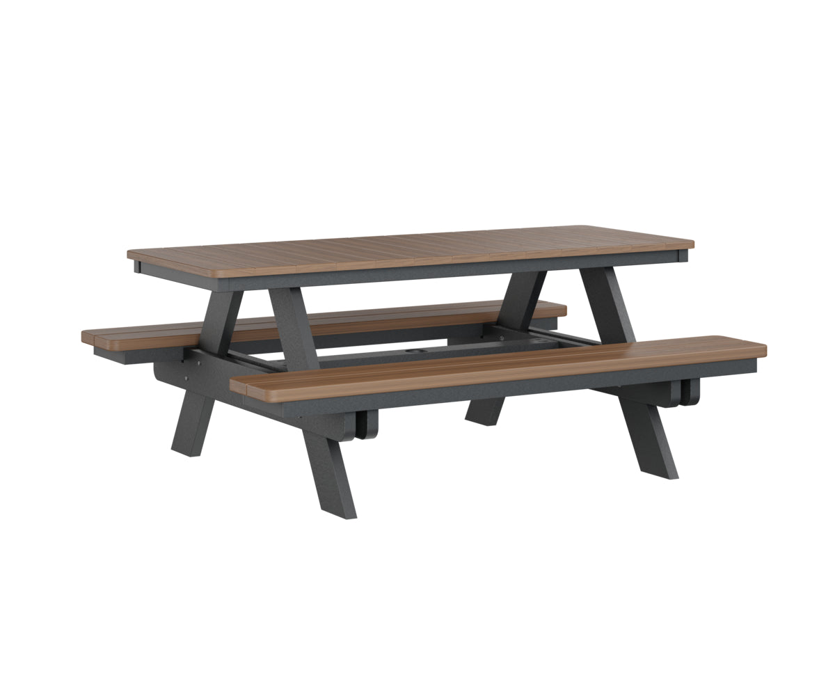 Berlin Gardens Rectangular Picnic Table lifestyle 4