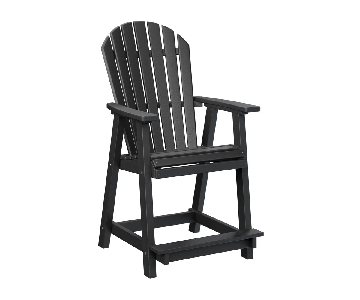Berlin Gardens Comfo Back Counter Chair in Black