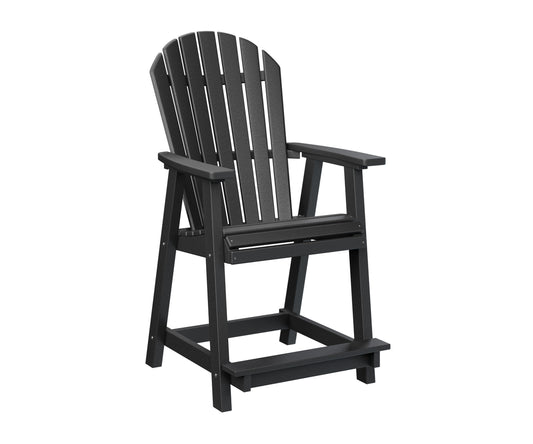 Berlin Gardens Comfo Back Counter Chair in Black