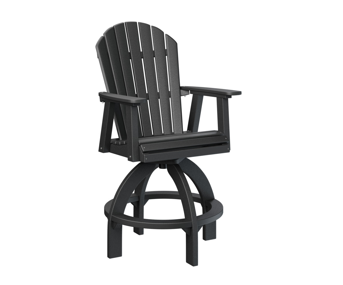 Berlin Gardens Comfo Back Swivel Bar Chair in Black