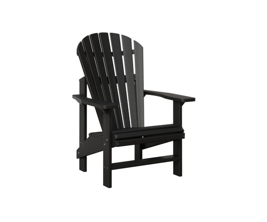 Berlin Gardens Comfo Back Upright Adirondack Chair in Black