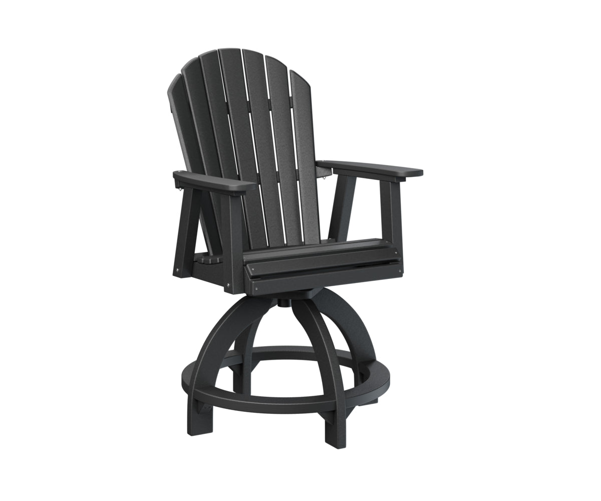 Berlin Gardens Comfo Back Swivel Counter Chair in Black