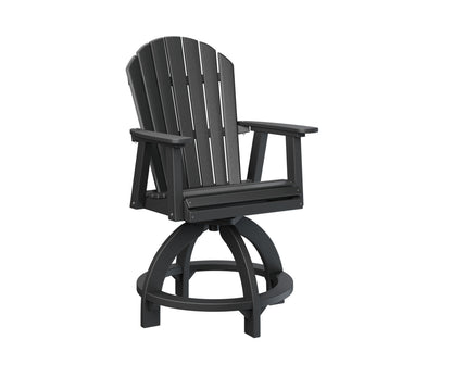 Berlin Gardens Comfo Back Swivel Counter Chair in Black