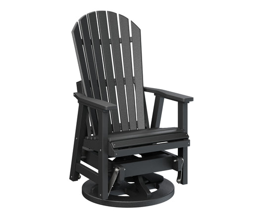 Berlin Gardens Comfo Back Swivel Glider in Black