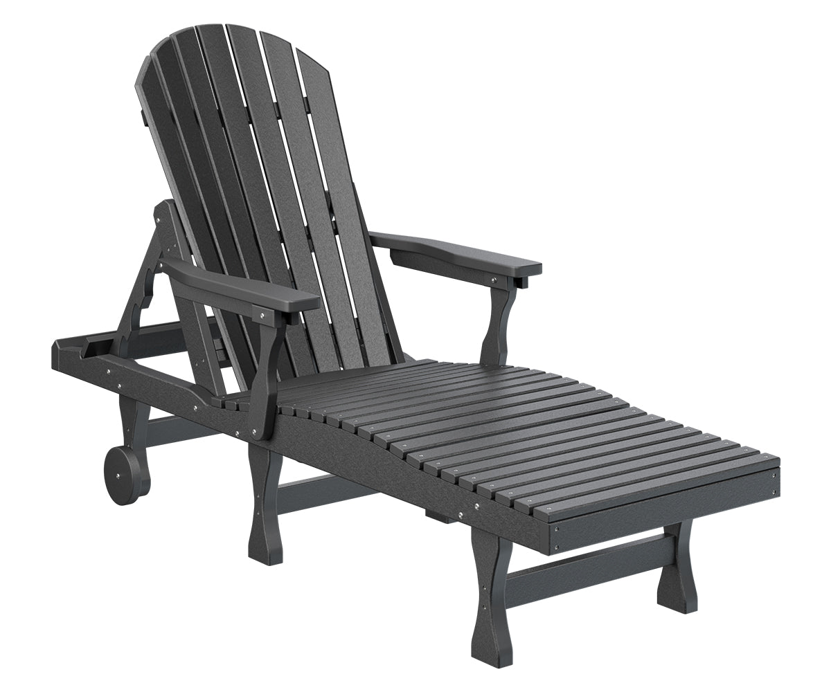 Berlin Gardens Comfo Back Chaise Lounge in Black