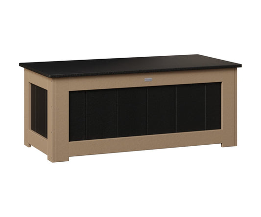 Berlin Gardens 24" Small Deck Box in Black / Weatherwood