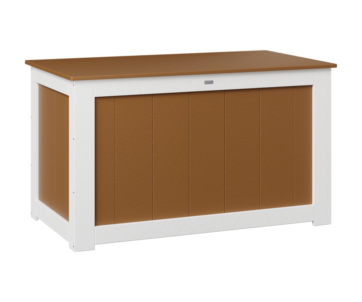 Berlin Gardens 32" Large Deck Box in Cedar / White