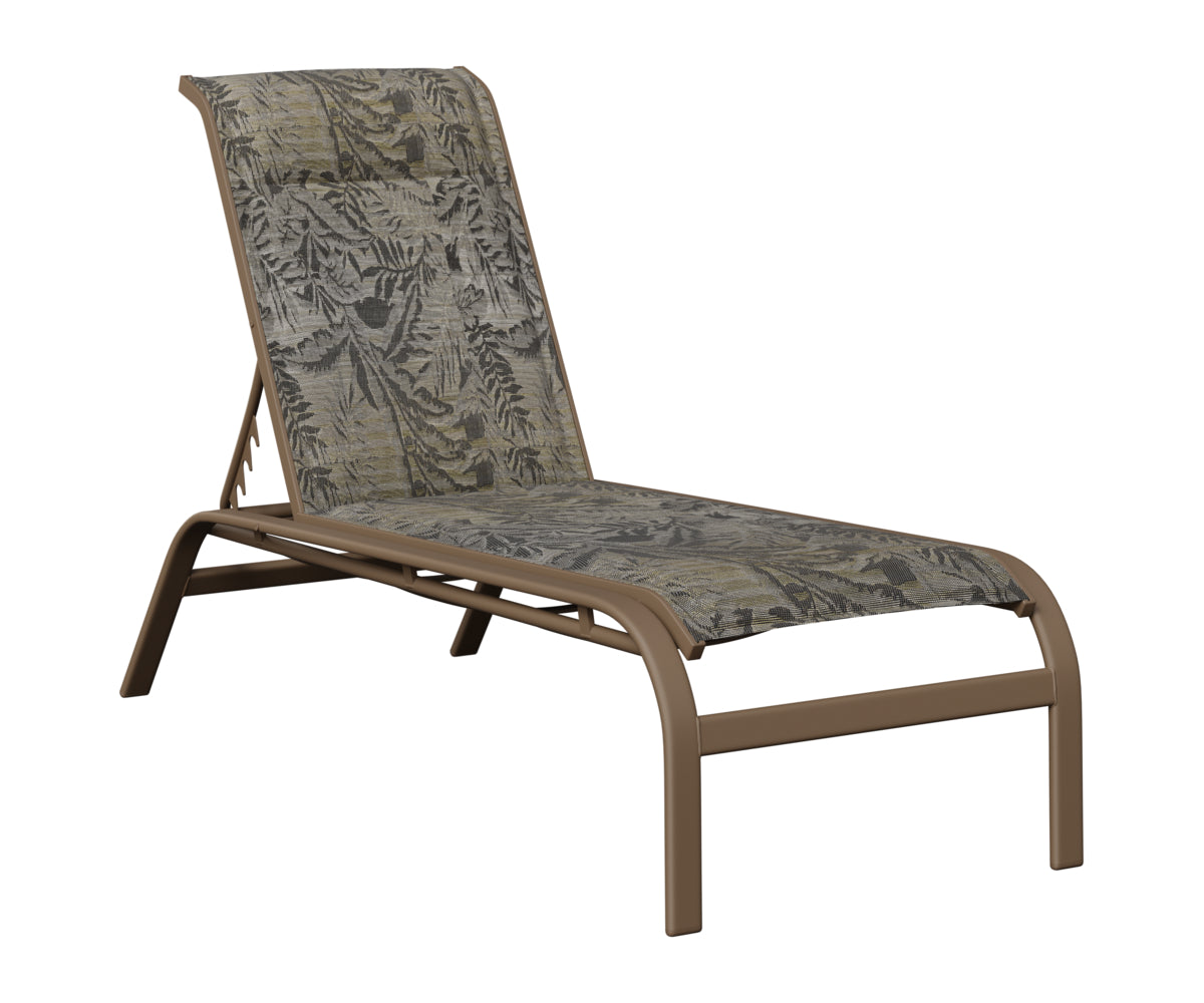 Berlin Gardens Murphy Padded Sling Chaise Armless Lounge view 1