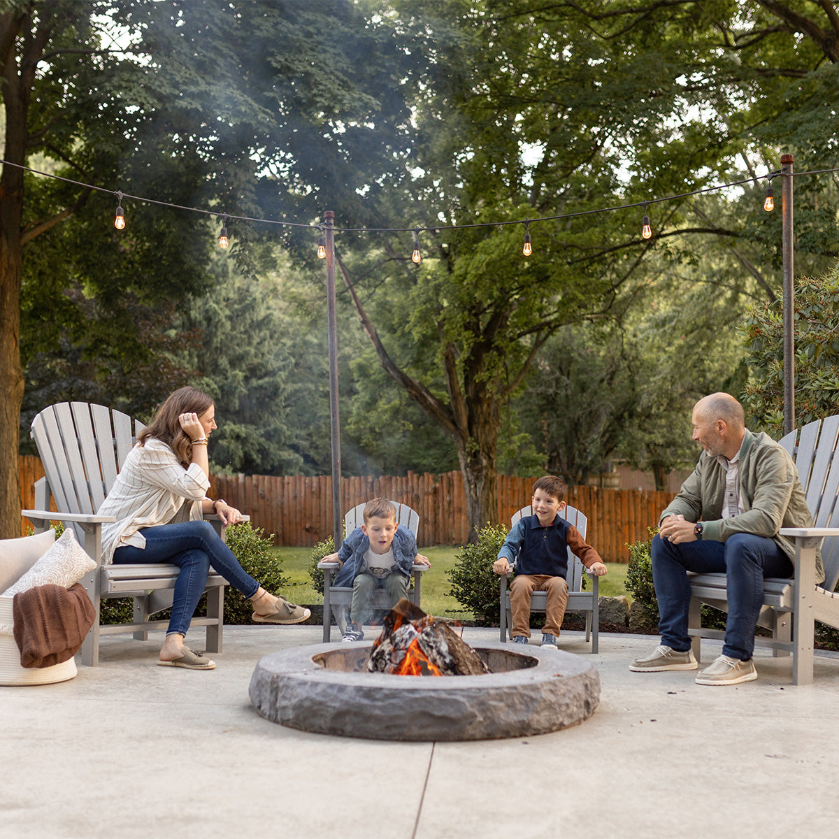 Berlin Gardens Comfo Back Upright Adirondack Chair lifestyle 5