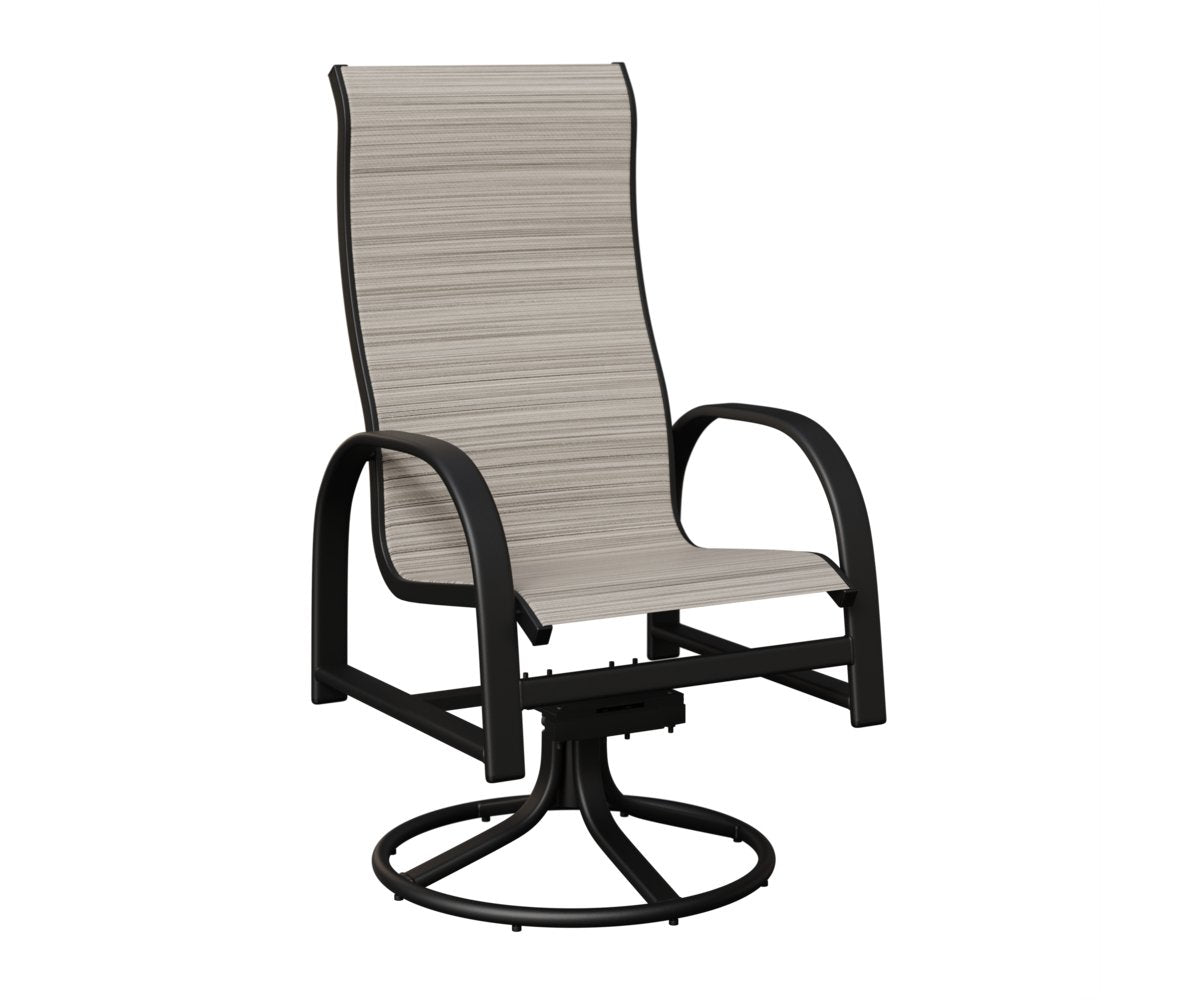 Berlin Gardens Murphy Standard Sling High Back Swivel Rocker Dining Chair view 4