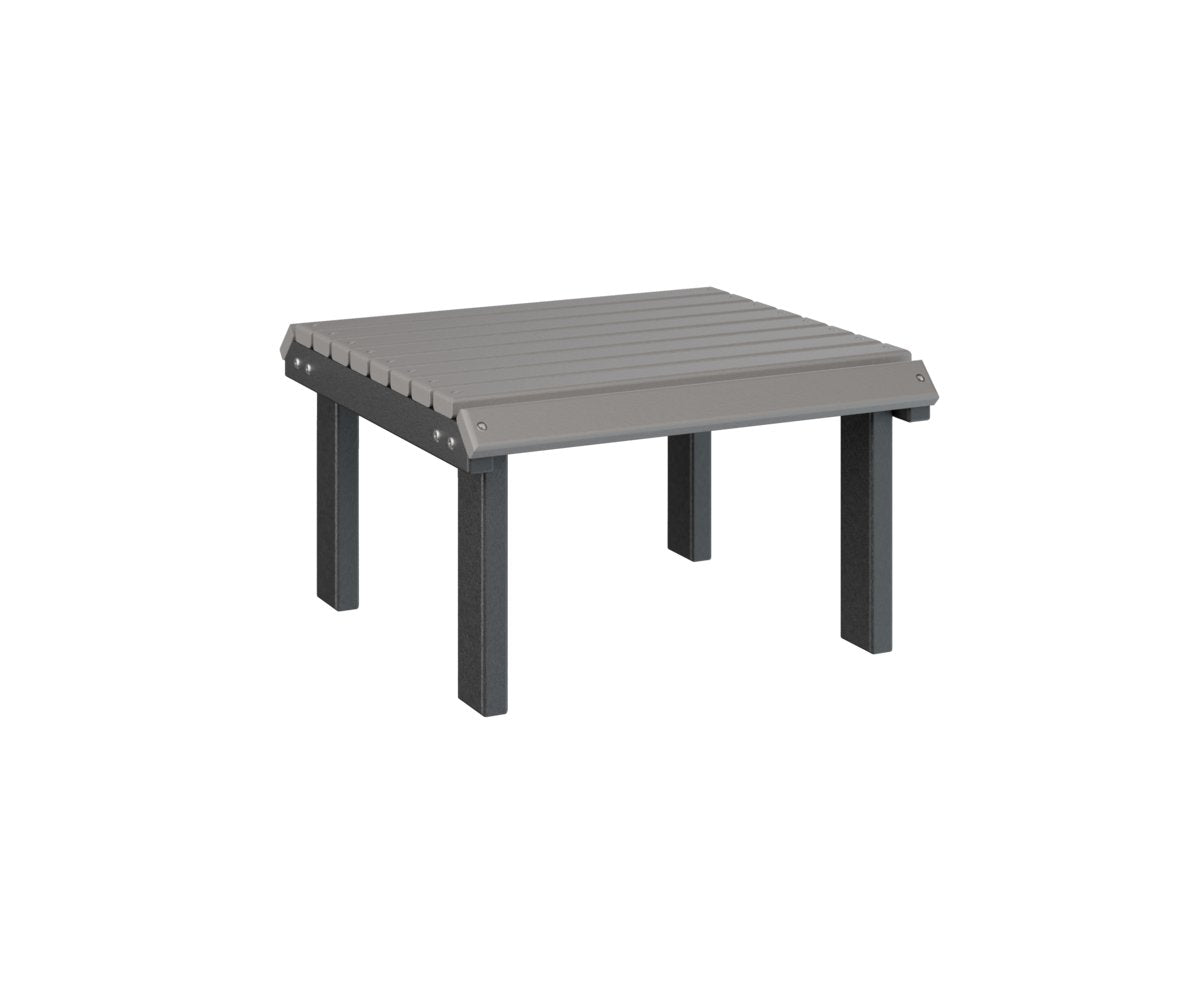 Berlin Gardens Stationary Footstool in Light Gray / Black