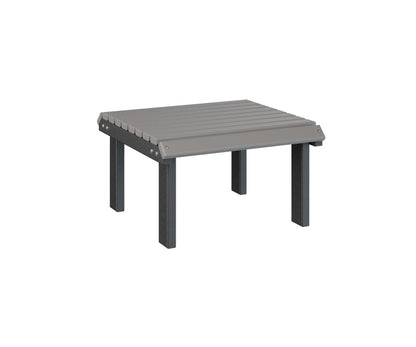 Berlin Gardens Stationary Footstool in Light Gray / Black