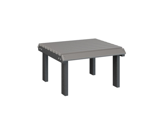Berlin Gardens Stationary Footstool in Light Gray / Black