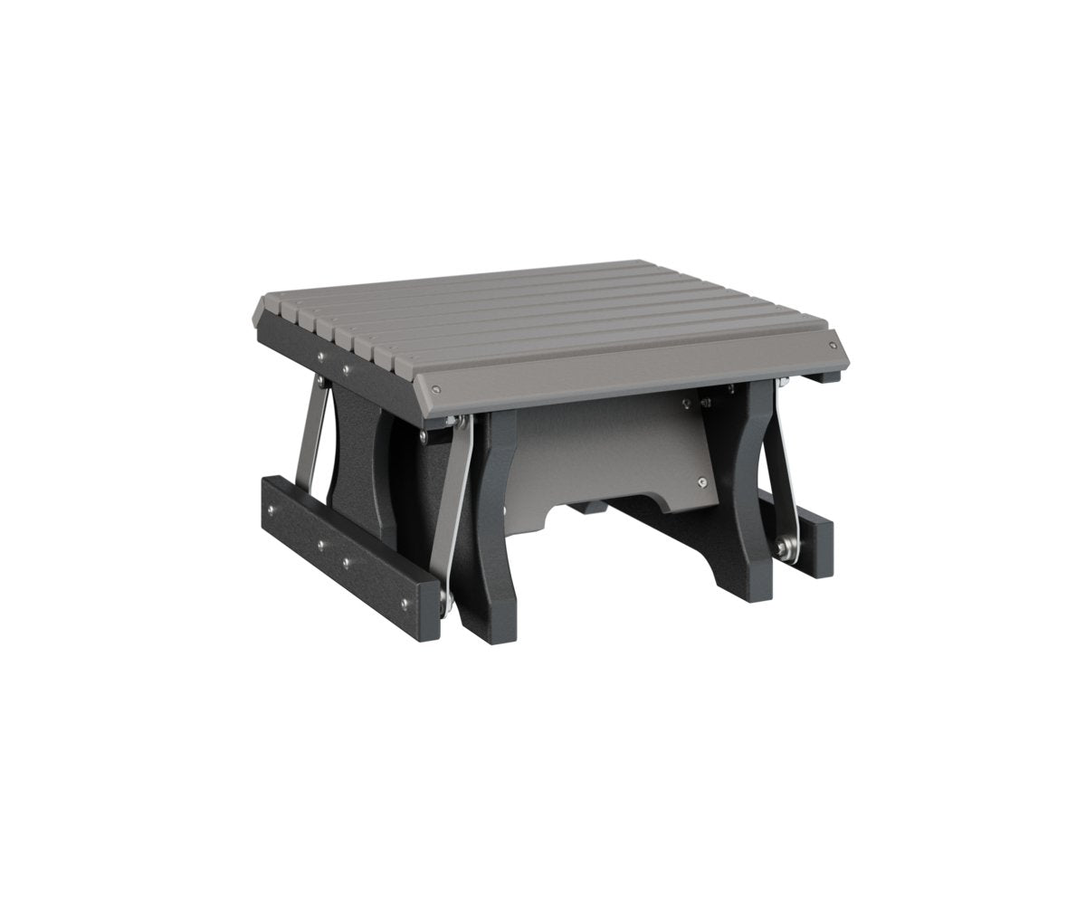 Berlin Gardens Gliding Footstool in Light Gray / Black