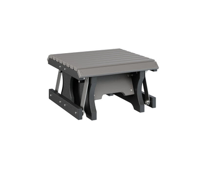 Berlin Gardens Gliding Footstool in Light Gray / Black