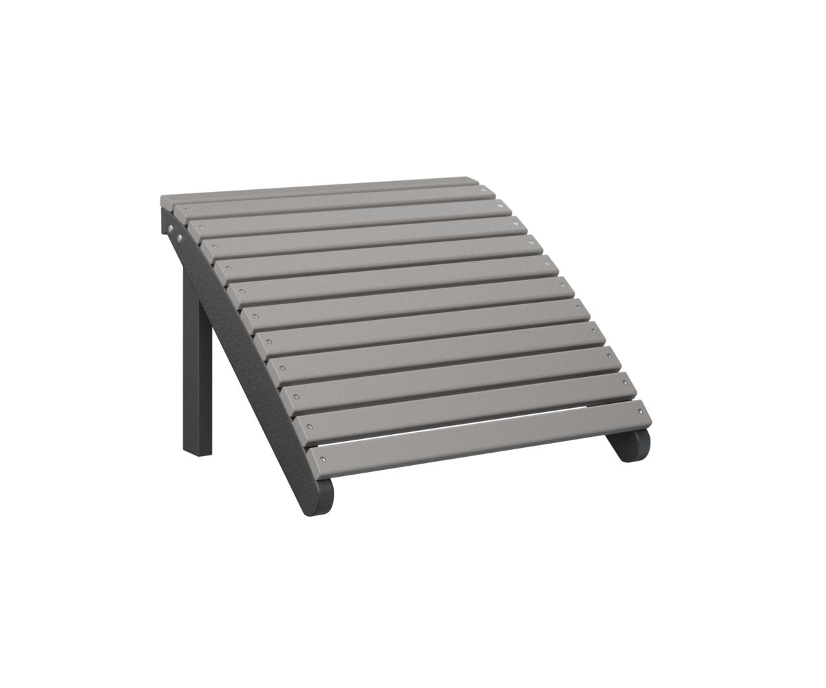 Berlin Gardens Adirondack Footstool in Light Gray / Black