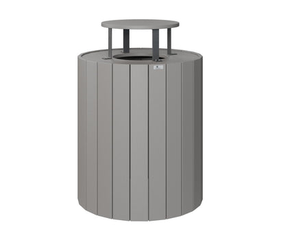 Berlin Gardens Rain Guard for Round Trash Can in Light Gray