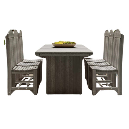 LuxCraft 7-Piece Urban Outdoor Dining Set | 3' x 8' Rectangular Table