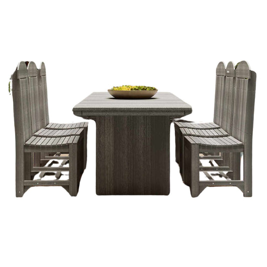 LuxCraft 7-Piece Urban Outdoor Dining Set | 3' x 8' Rectangular Table