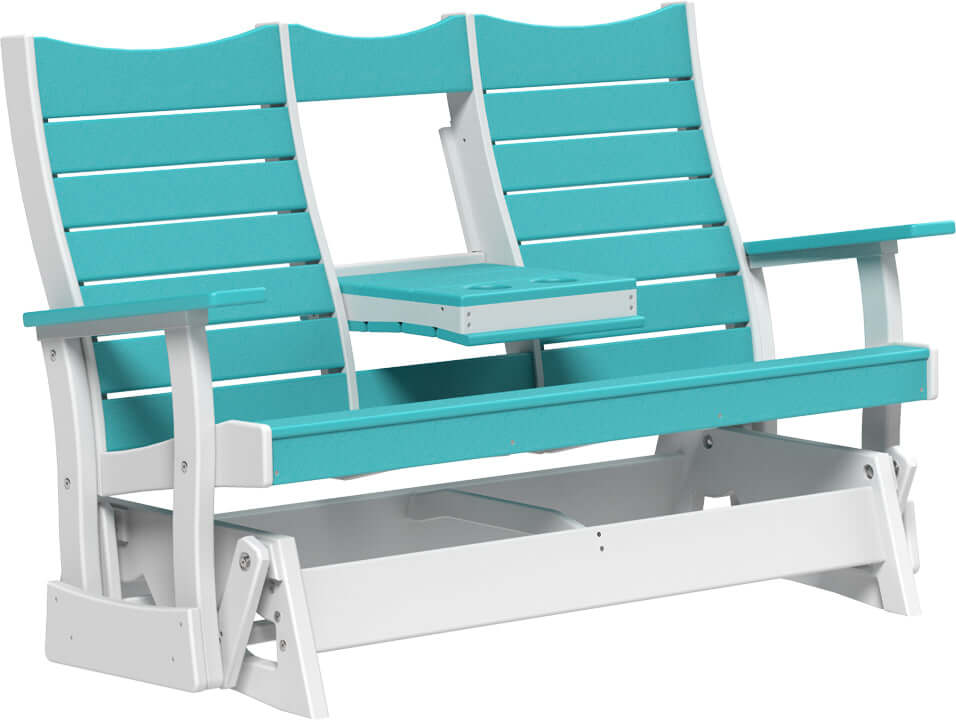LuxCraft 5' Contour Poly Glider — ergonomic contoured backrest for outdoor use