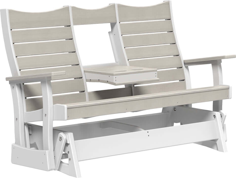 LuxCraft 5' Contour Poly Glider — ergonomic contoured backrest for outdoor use