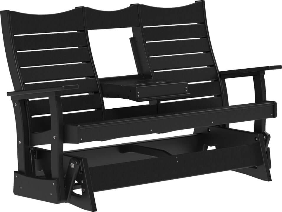 LuxCraft 5' Contour Poly Glider — ergonomic contoured backrest for outdoor use