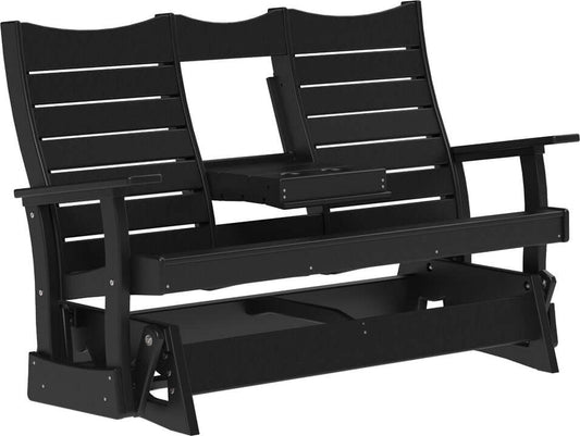 LuxCraft 5 foot contour poly glider chair for outdoor patio seating