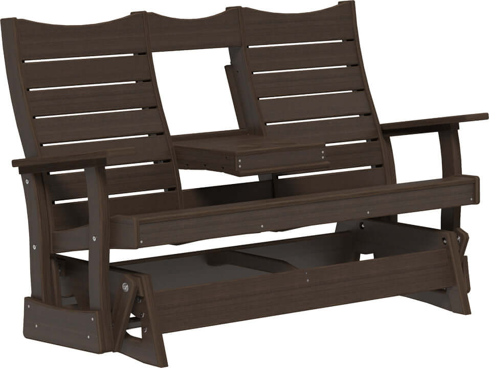 LuxCraft 5' Contour Poly Glider — Amish-crafted recycled poly, weather-resistant design