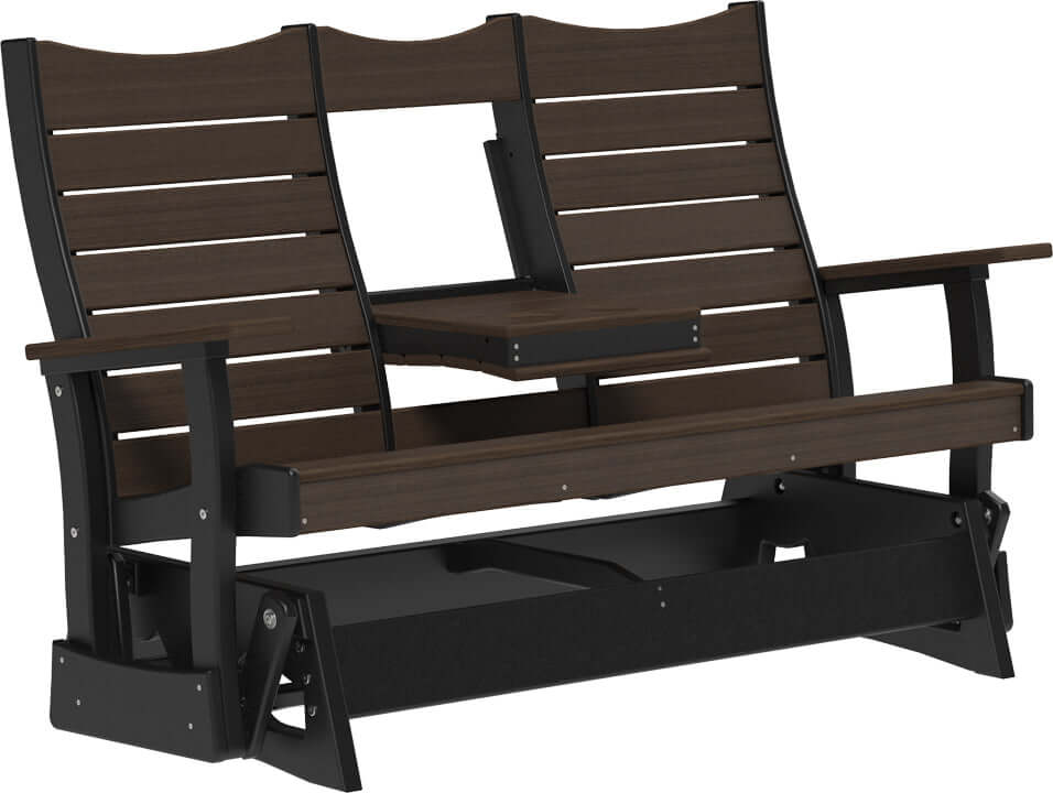 LuxCraft 5' Contour Poly Glider — ergonomic contoured backrest for outdoor use