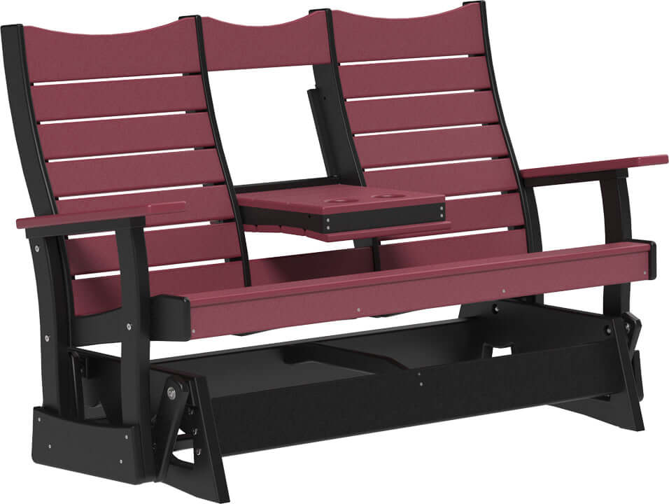 LuxCraft 5' Contour Poly Glider — ergonomic contoured backrest for outdoor use