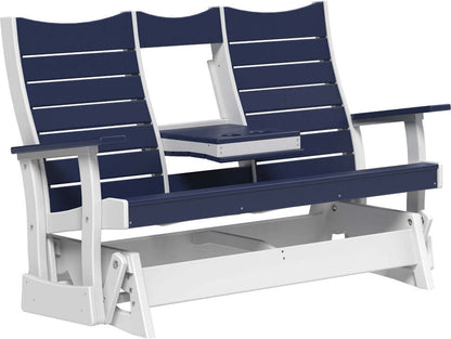 LuxCraft 5' Contour Poly Glider — Amish-crafted recycled poly, weather-resistant design