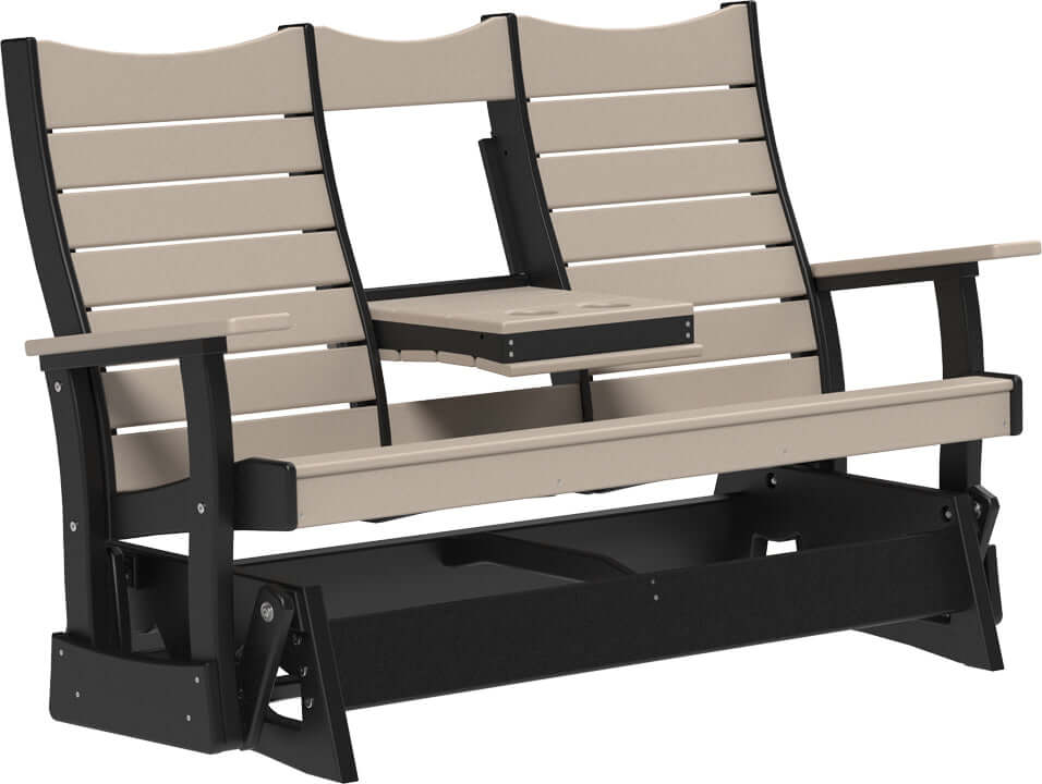 LuxCraft 5' Contour Poly Glider — ergonomic contoured backrest for outdoor use