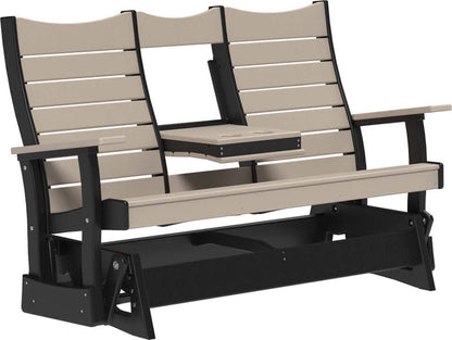 LuxCraft 5' Contour Poly Glider — ergonomic contoured backrest for outdoor use