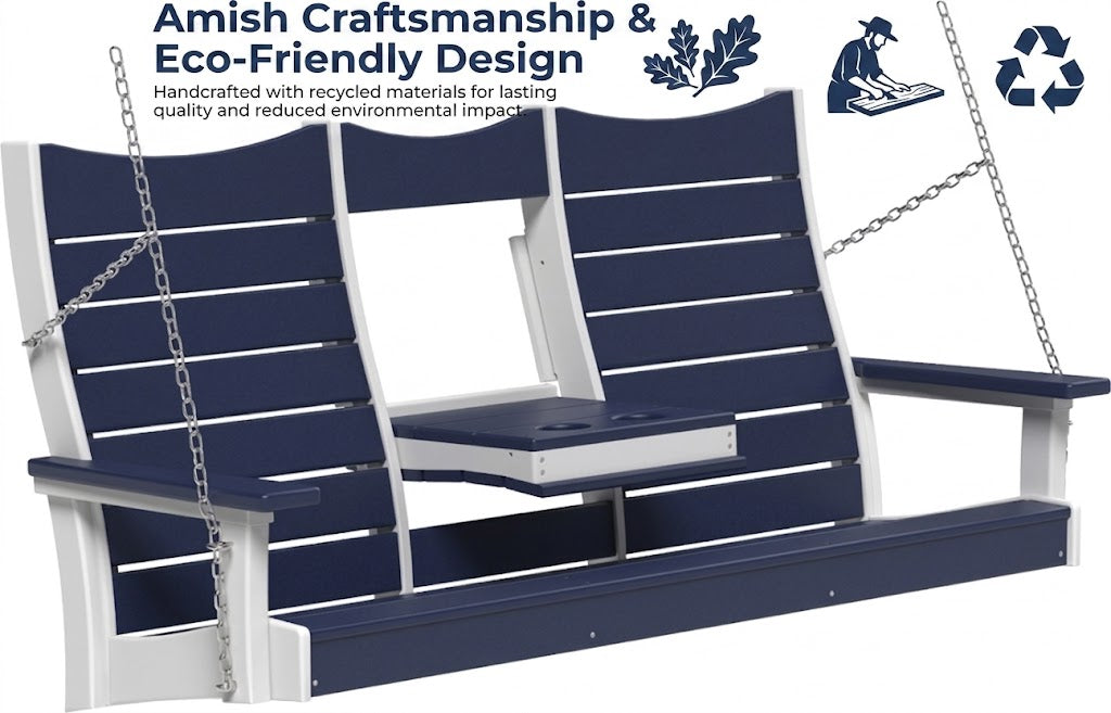 LuxCraft 5' Contour Swing amish craftsmanship and eco-friendly design