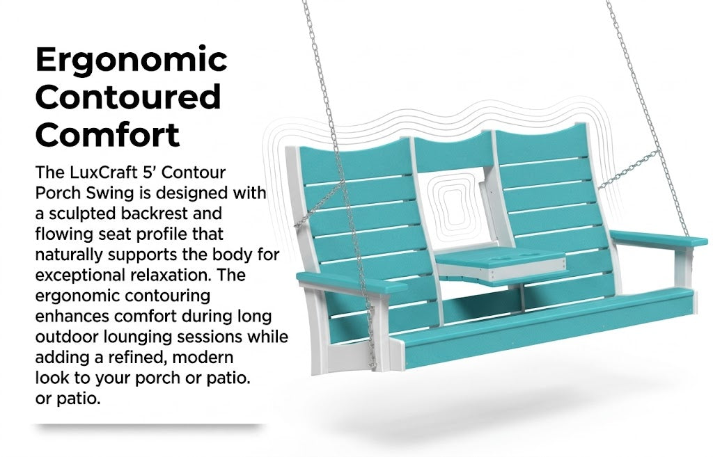 LuxCraft 5' Contour Swing ergonomic contoured comfort