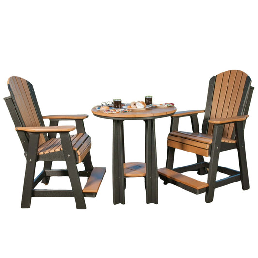 LuxCraft Balcony Table 3-Piece Conversation Set