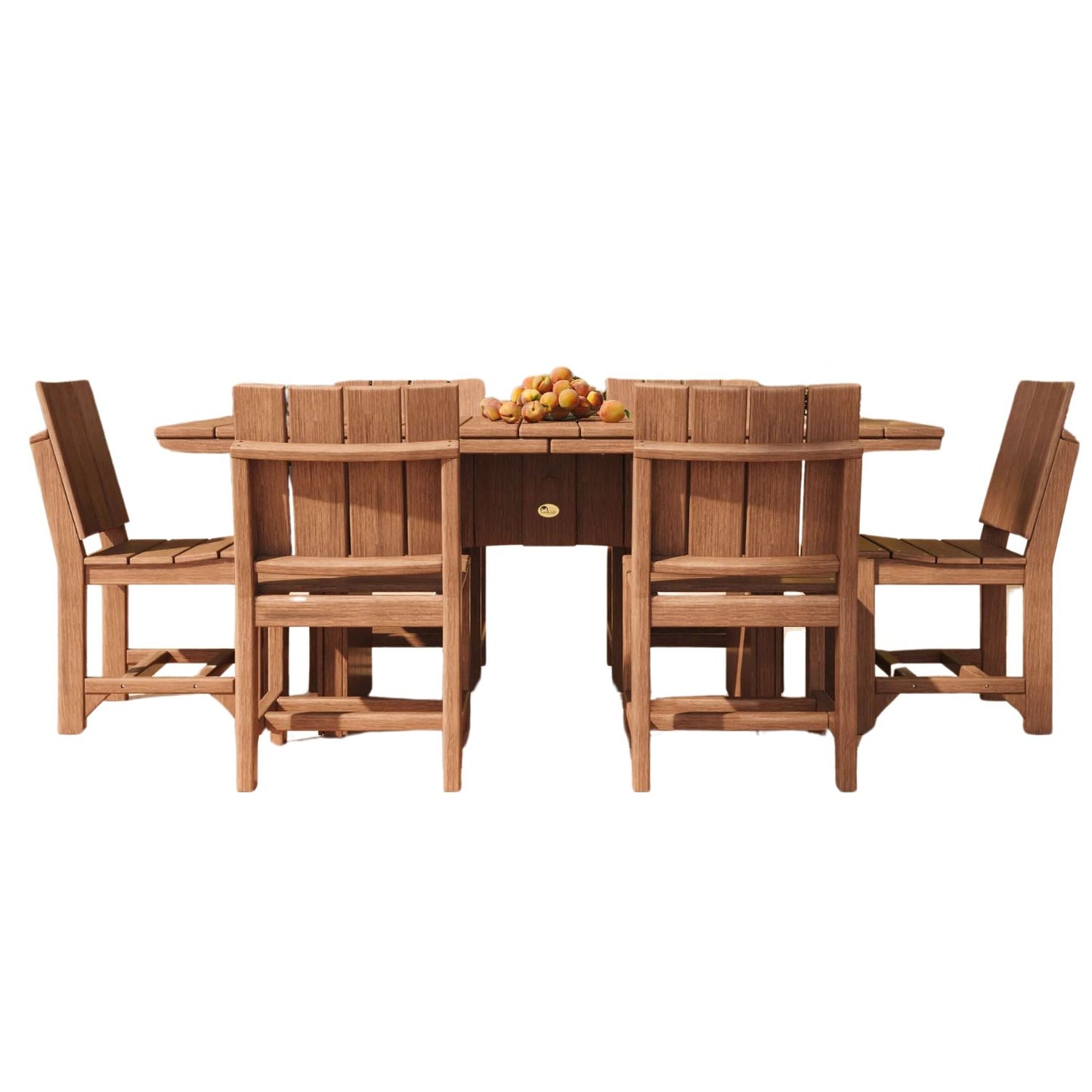 LuxCraft Poly Urban Dining Table Set with Urban Side Chairs