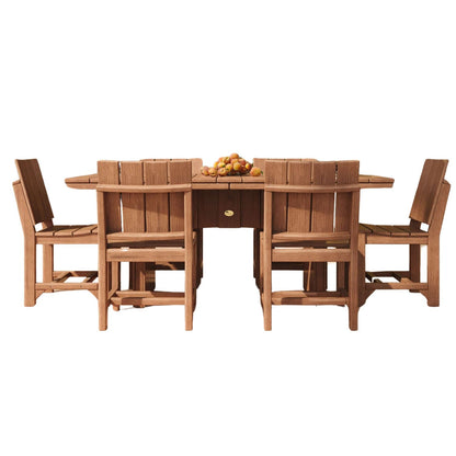 LuxCraft Poly Urban Dining Table Set with Urban Side Chairs