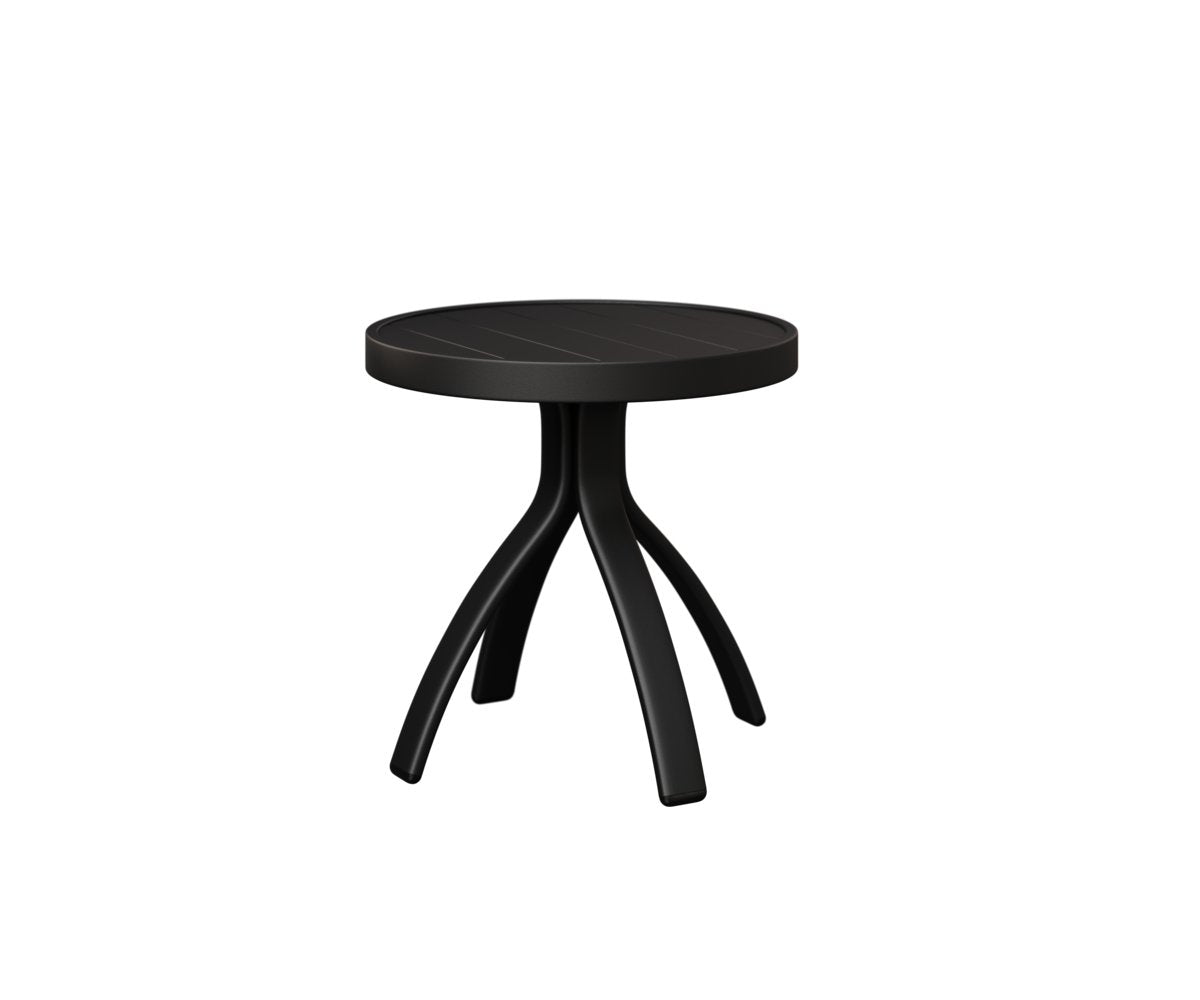 Berlin Gardens Murphy Dining Height End Table — Matte Black