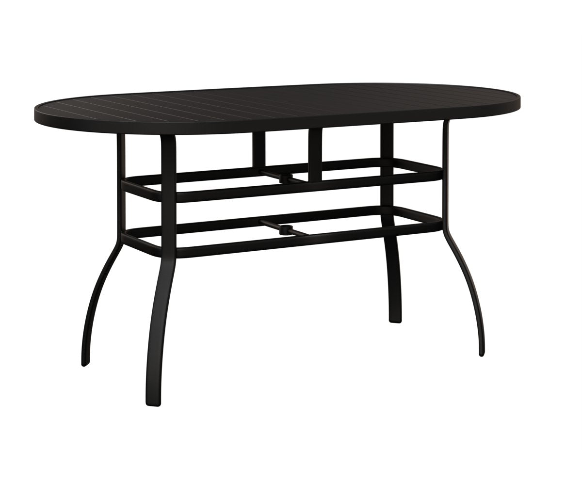 Berlin Gardens Murphy 76″ Oblong Bar Table — Matte Black